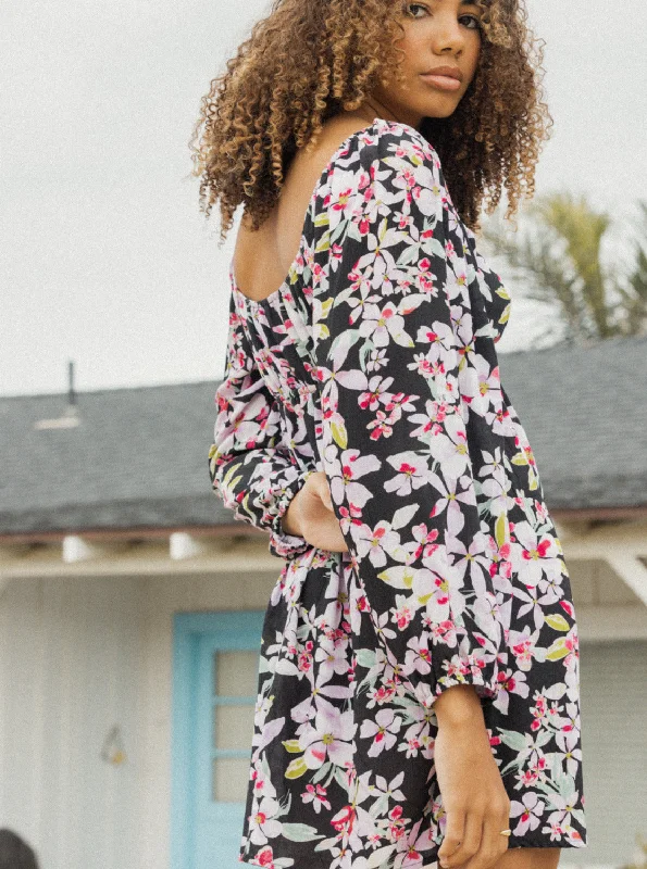 Sweetest Shores Mini Dress - Anthracite New Life Trendy Women's Oversized