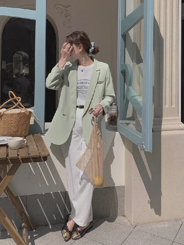 Basic Spring Blazer (4 Colors) Practical Women's Multi - 