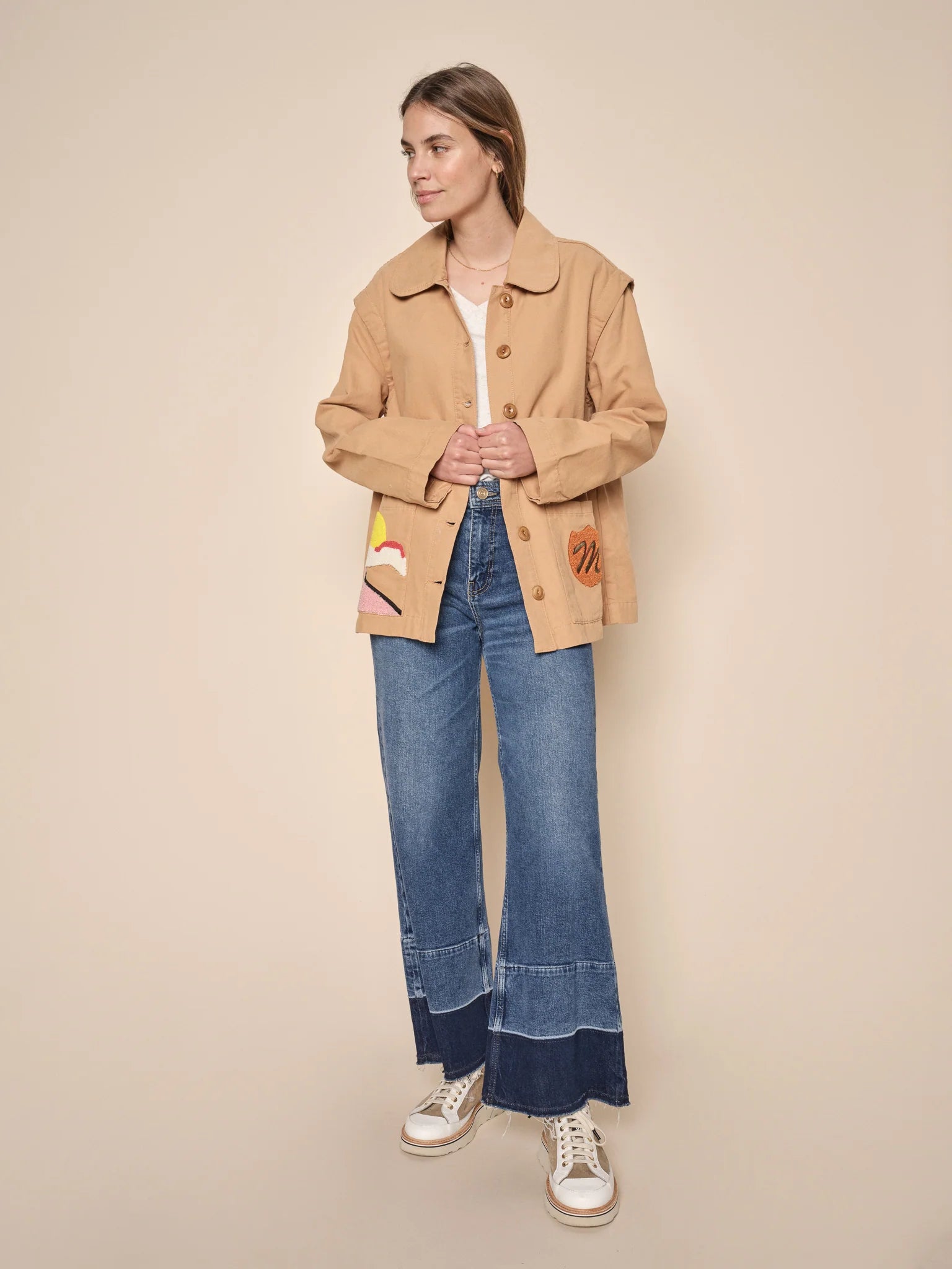 Mos Mosh Dara Hem Blue Jeans Cozy Women's Winter