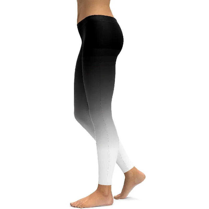 Ombre Black to White Leggings Tough Women's Military - inspired