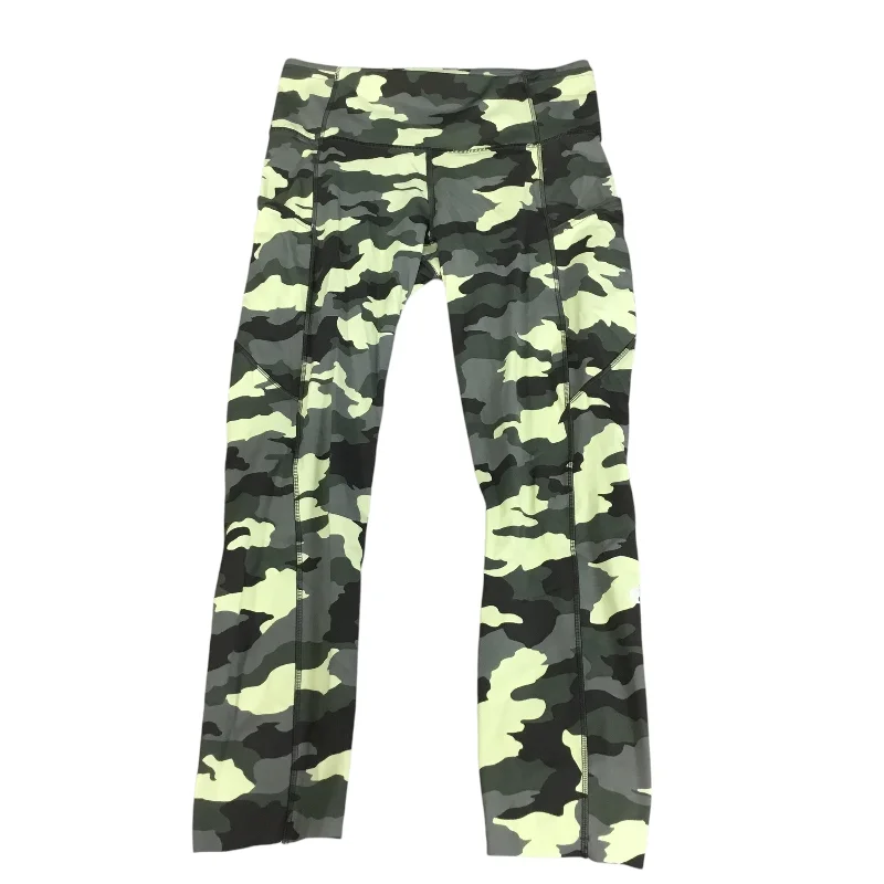 Athletic Leggings By Lululemon In Camouflage Print, Size: 6 Feminine Women's Style 