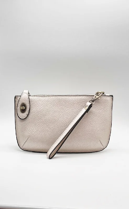 Mini Crossbody Wristlet, Metallic Pearl Vacation