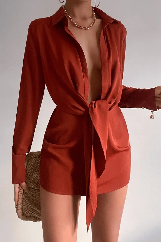 Aja Dress - Matte Copper Relaxed Women's 