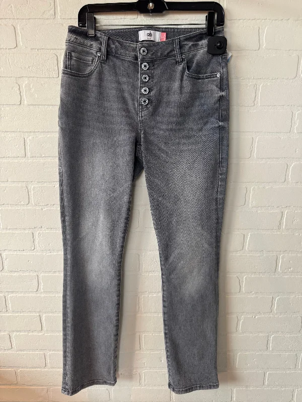 Jeans Straight By Cabi In Grey Denim, Size: 6 Refined Women's Classic 