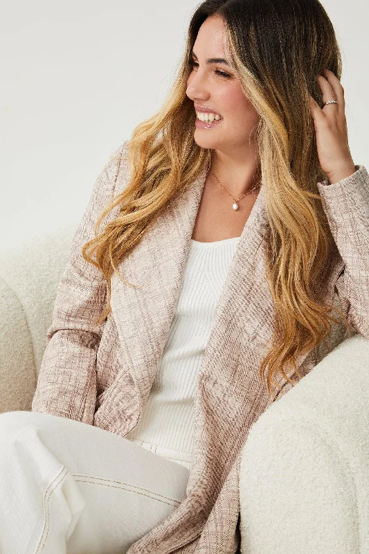 Silvanne Coat - Cream Print Preppy Women's College