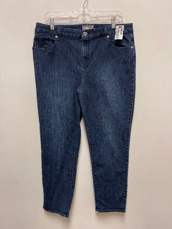 Jeans Skinny By Chicos In Blue Denim, Size: 12 Women