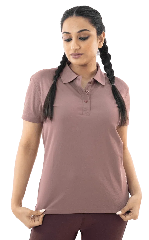 Mauve Brown Mars Polo Tee Vacation
