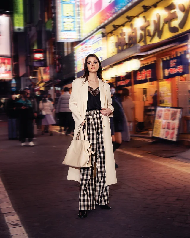 Transcendent Asymmetric Split Hem Coat - French Vanilla Casual Women's Japanese 