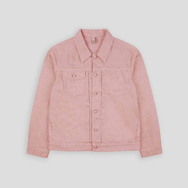 Denim Battle Jacket Dusty Pink Refined Women's Velvet
