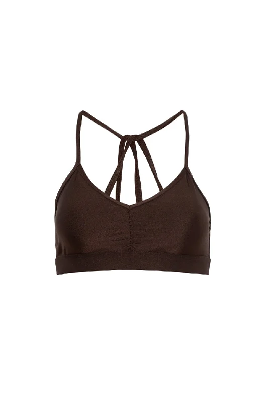 chocolate brown sports bra Earthy Women's 