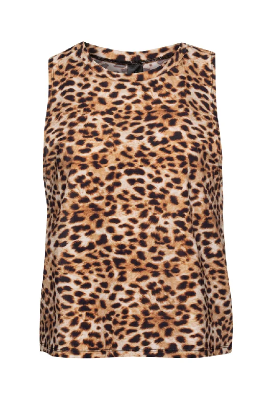Leopard print tank top Dapper Women's 1920S