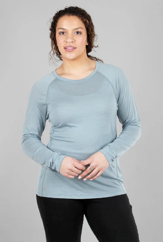 Active Ultra Lite Long Sleeve Tee, Lead Earthy Women's 
