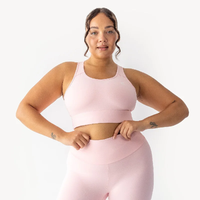 Pastel Pink Active Sports Bra Unique Women's Upcycled