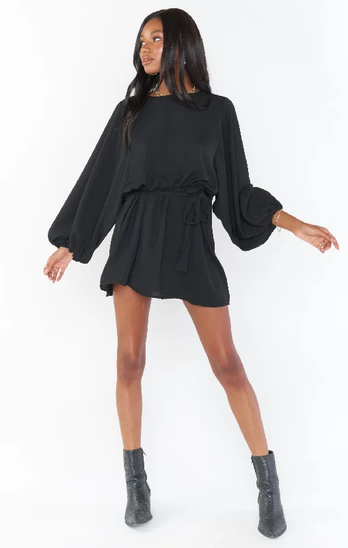 Larissa Dress ~ Black Monochromatic Office Style