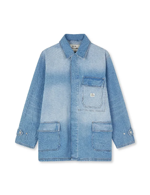 Bles Denim Johnny Jacket, Bright Blue Denim Luxurious Women's High -  end