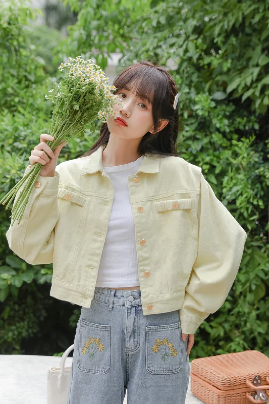 Sunny Days Denim Jacket (Yellow) Street