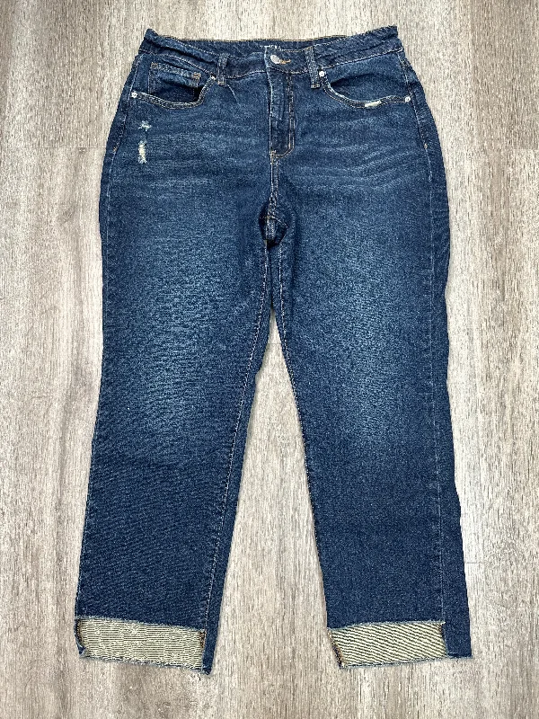 Jeans Straight By Time And Tru In Blue Denim, Size: 12 Relaxed Women's 