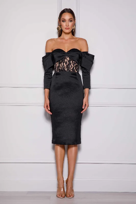 Olivia Dress - Black Preppy Women's College