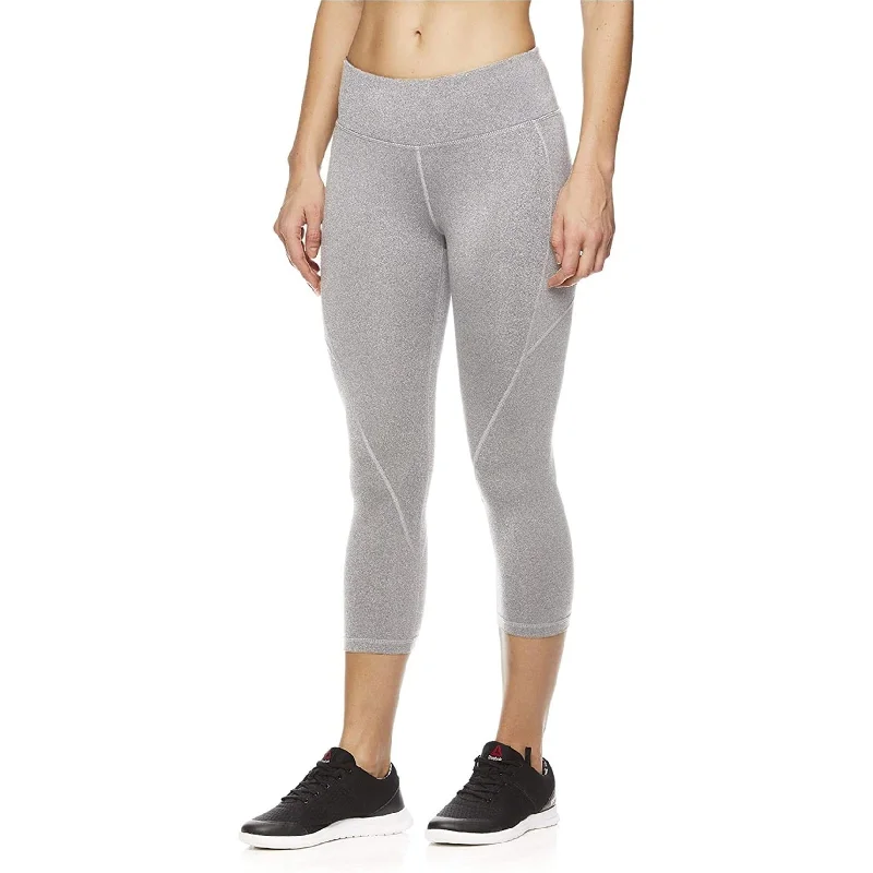 Reebok Womens Capri Seamed Compression Athletic Pants Casual Women's Japanese 