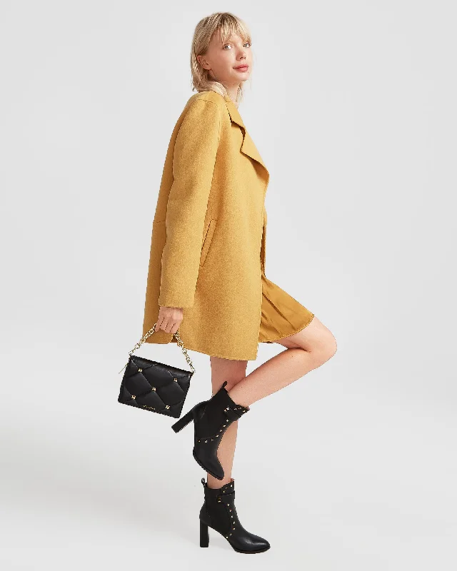 NEW FIT Ex-Boyfriend Wool Blend Oversized Jacket - Antique Gold Practical Women's Multi - 