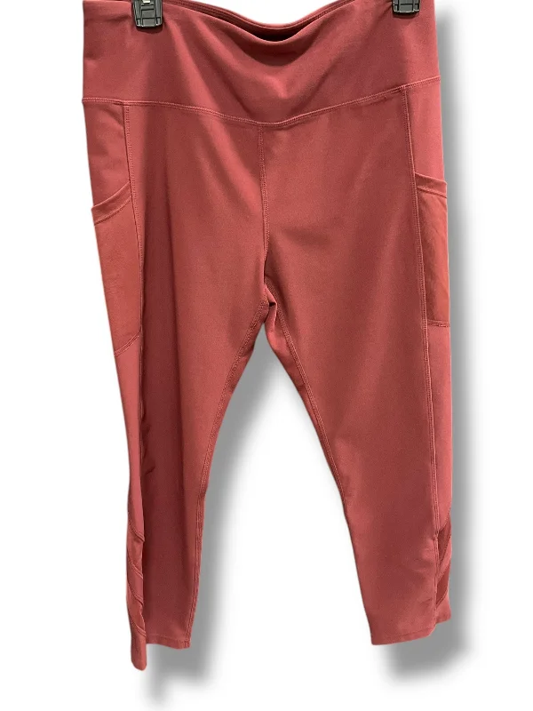 Athletic Leggings By Mondetta In Red, Size: L Gym