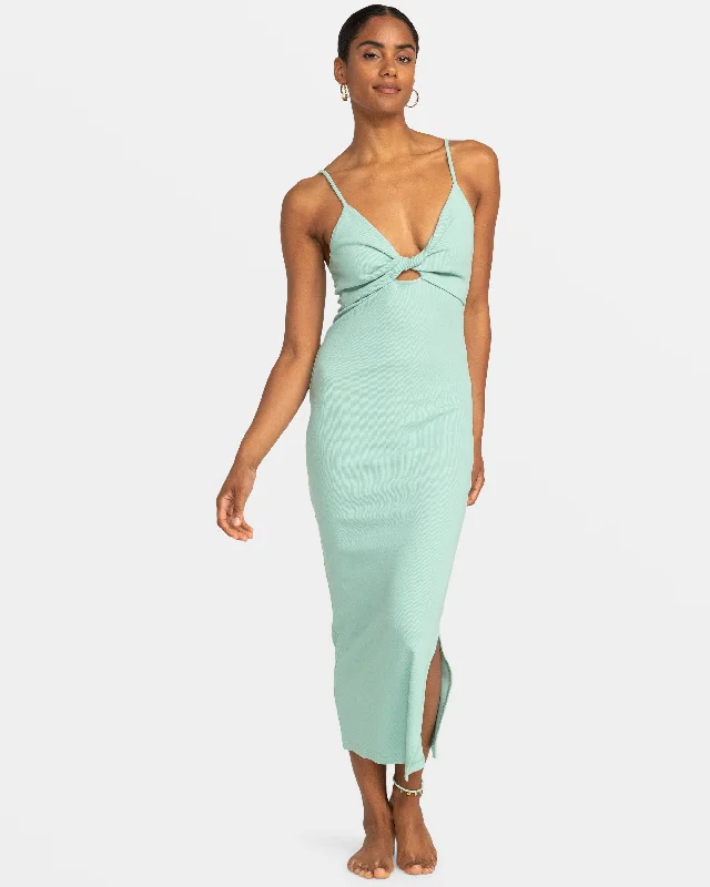 Wavey Lady Midi Dress - Blue Surf Cool Women's Skate