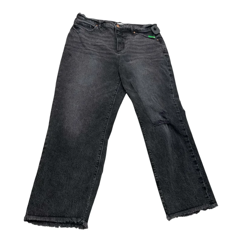Jeans Straight By Loft In Black Denim, Size: 12 purpose
