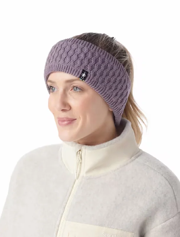 Fleece Lined Headband, Chalk Violet Heather Youthful Women's Pop