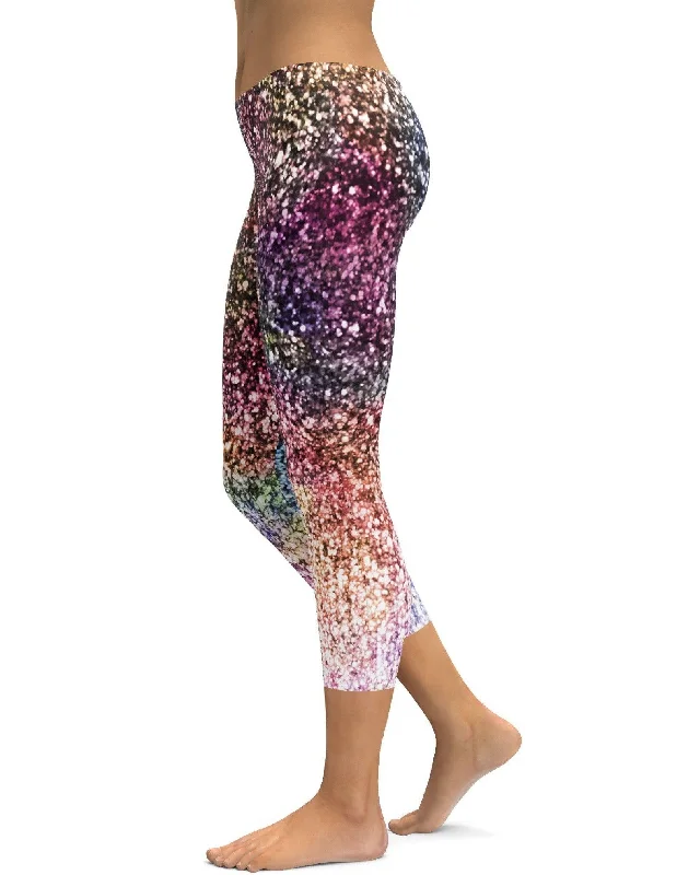 Colorful Sparkles Capris Sophisticated Women's 