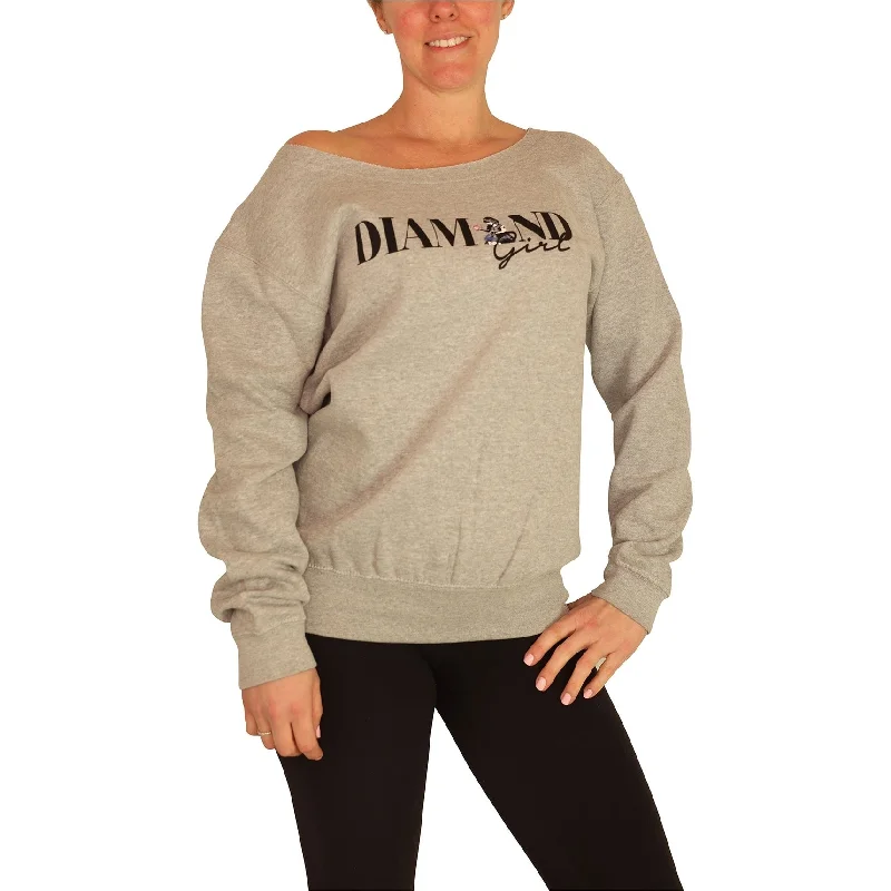 Elevenparis Womens Diamond Girl Sweatshirt Minimalist Women's Casual