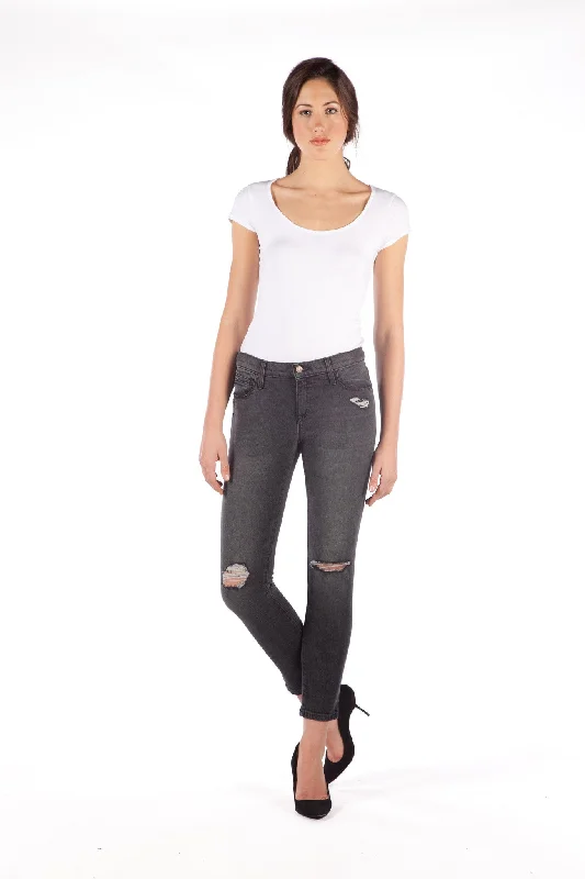1445BK  (Due to distressing sizing up is recommended) Feminine Women's Soft 