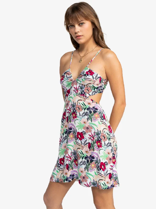 Riviera Nights Tie Back Mini Dress - Ash Rose Wallflower Sophisticated Women's 