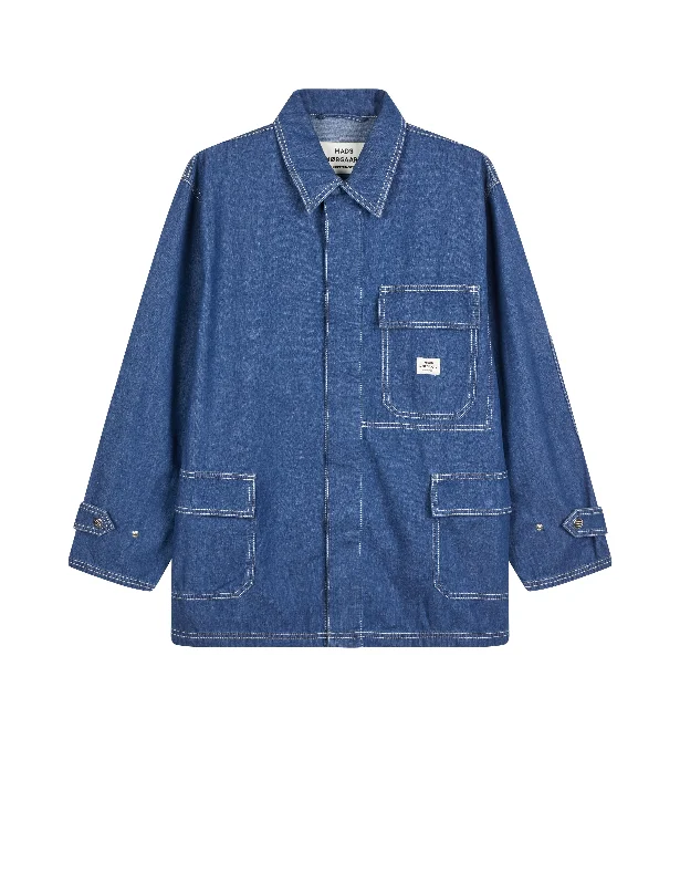 Air Denim Johnny Jacket, Mid Blue Denim Earthy Women's 