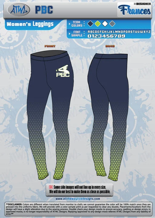 PBC LEGGINGS Classic Women's Pin - striped