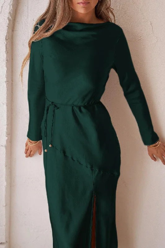 Luna Midi Dress - Emerald Green Modern Women's Tech