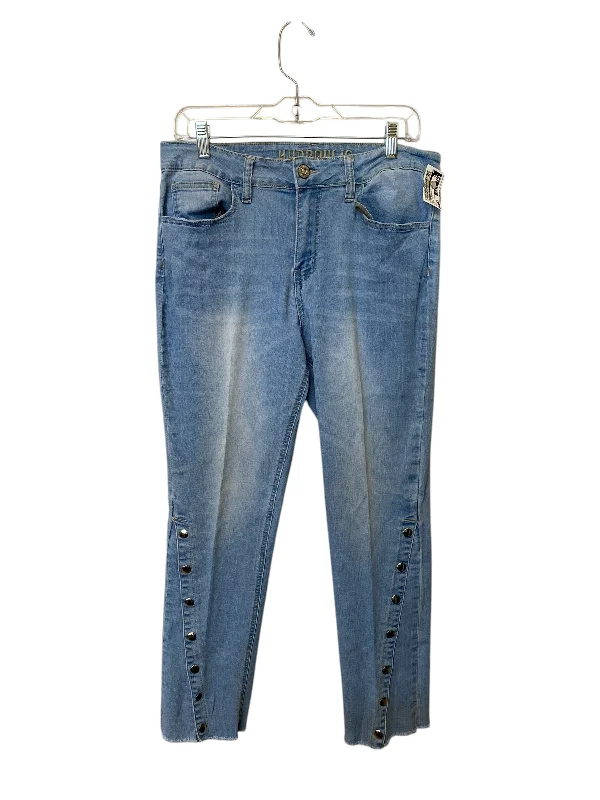 Jeans Straight By Hydraulic In Blue Denim, Size: 12 Sophisticated Women's Tailored
