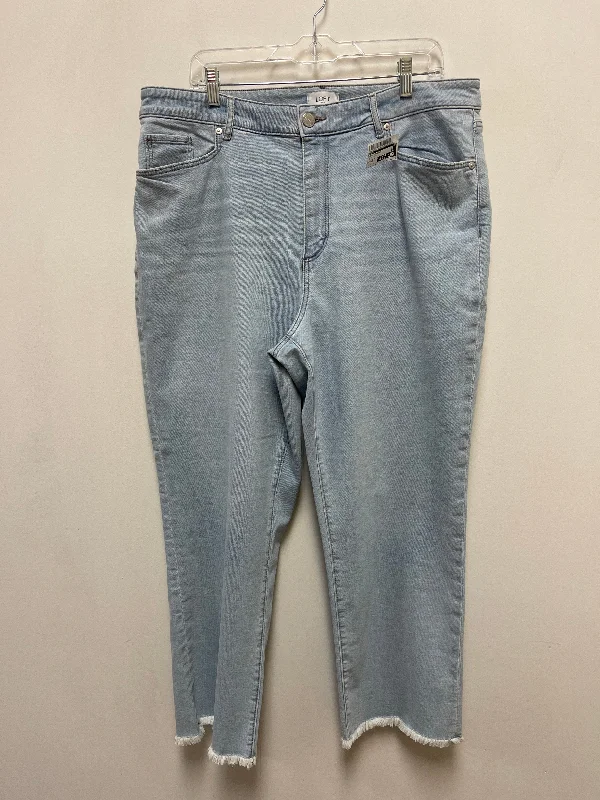 Jeans Straight By Loft In Blue Denim, Size: 16 purpose