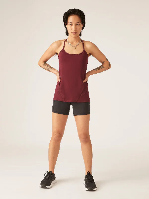 Active Racerback Cami Aubergine Cozy Women's Sherpa - lined