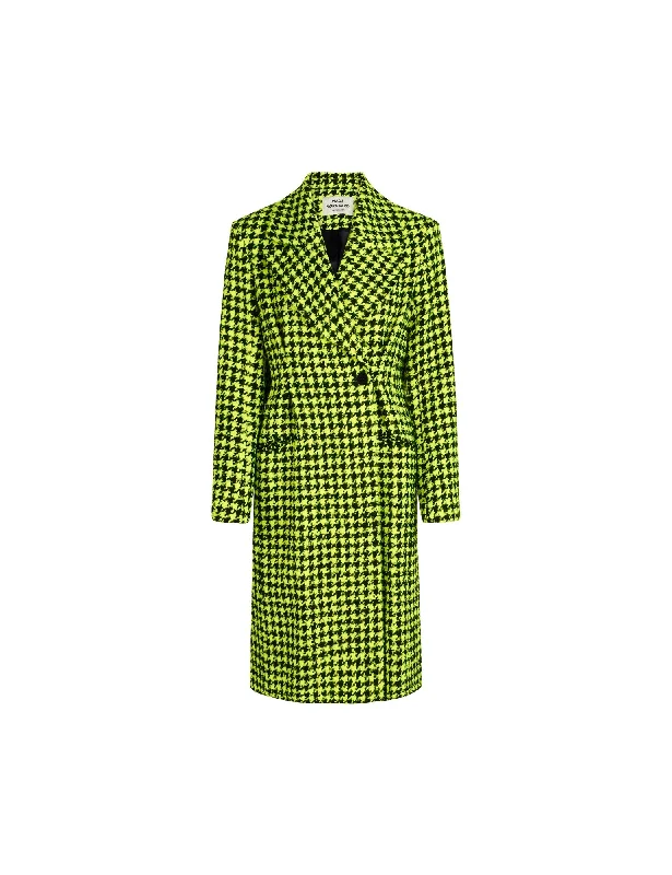 Perla Cleve Coat, Evening Primrose / Black Vacation