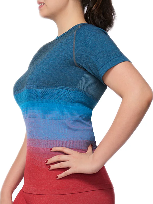 Women's Plus Active Short Sleeve Raglan T-shirt Country