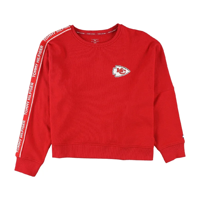 Tommy Hilfiger Womens Kansas City Chiefs Sweatshirt, Red, Small Modern Women's Tech