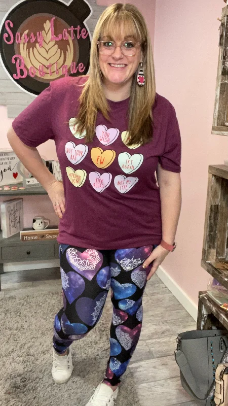 Henna Heart Leggings Cozy Women's Sherpa - lined