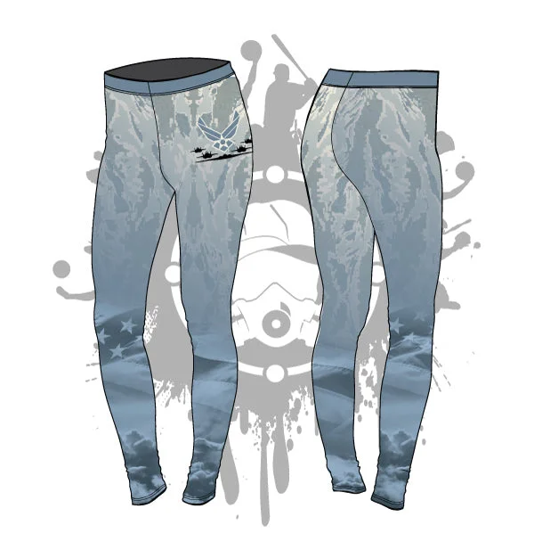 Armed Forces (AIR FORCE) Womens Leggings Artistic Women's Hand - painted