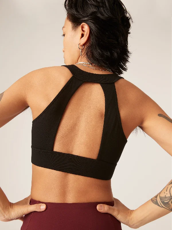 Merino Active Crop Black Sharp Women's Italian