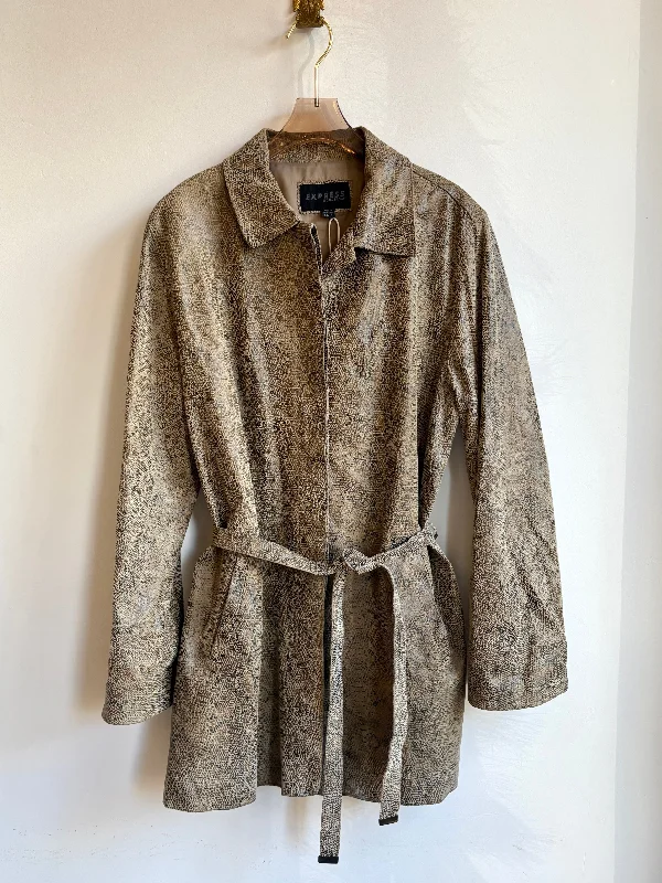 Express | Snakeskin Leather Jacket (Vintage) Scandinavian