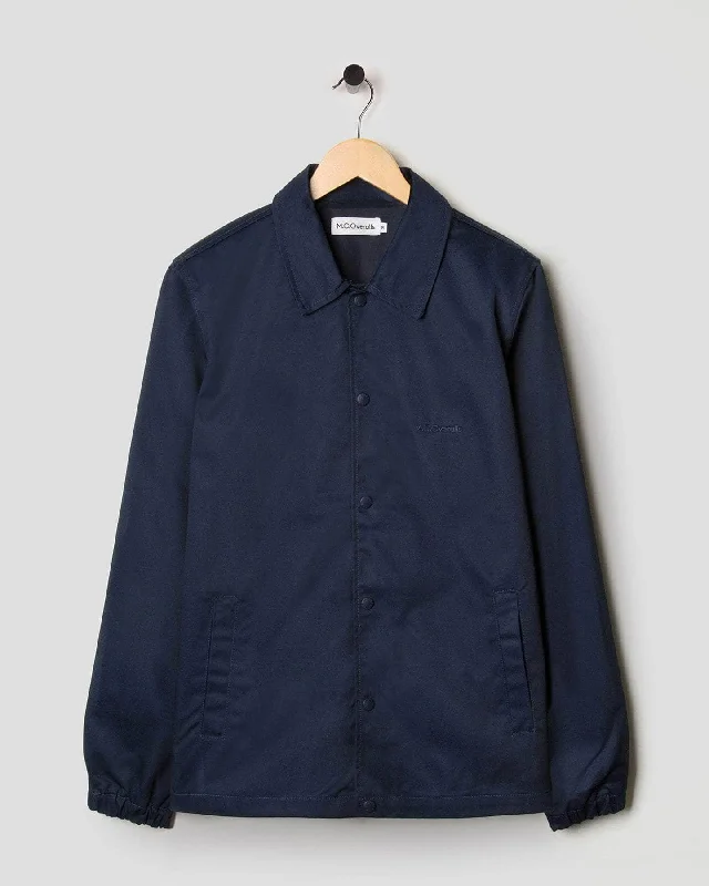 Fitted Coach Jacket Navy Sophisticated Women's 