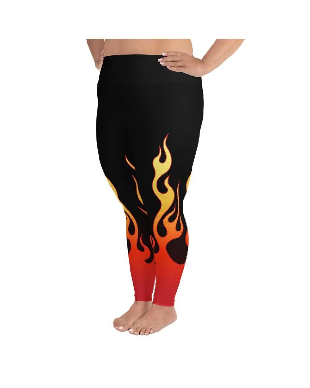Flame Plus Size Leggings British Gentlewoman Style