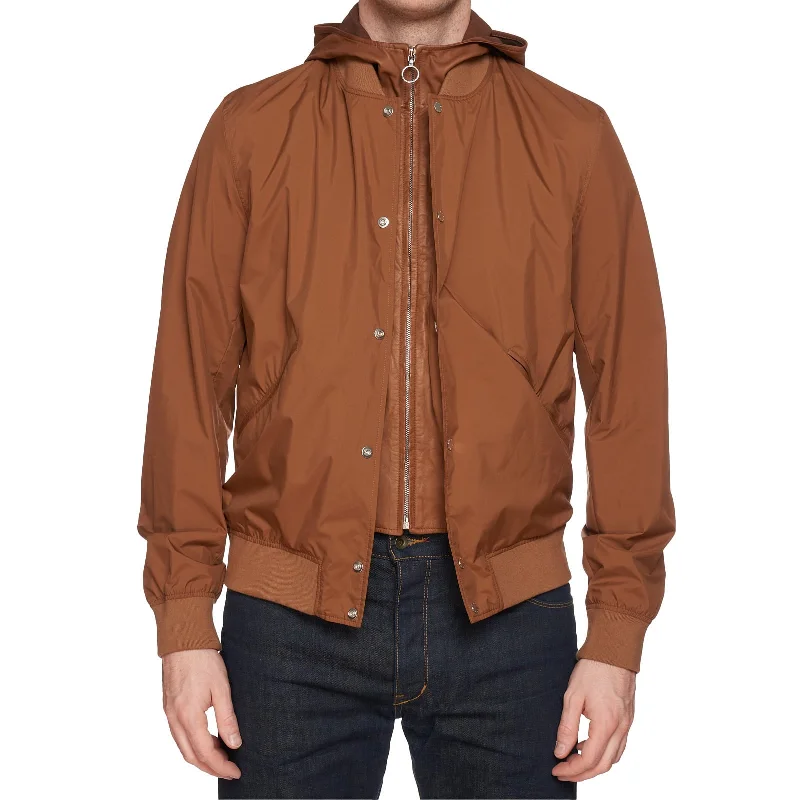 SERAPHIN Bomber Blouson Windbreaker Jacket with Removable Hood FR 50 NEW US M Earthy Women's 