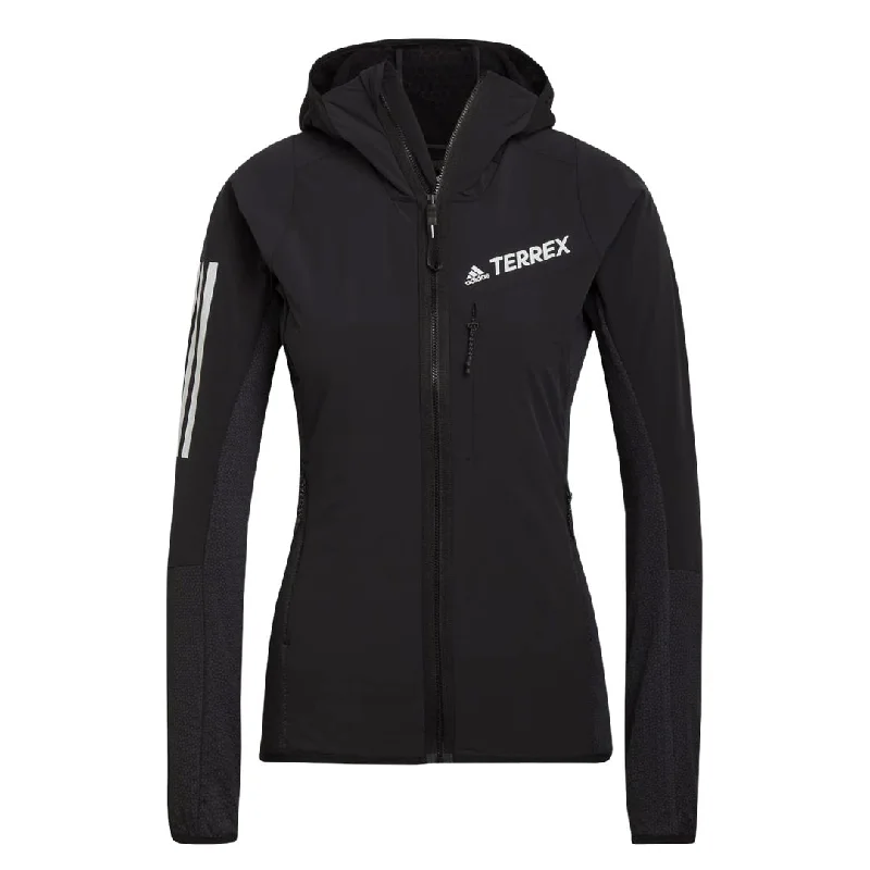 adidas - Women's Terrex Techrock Flooce Wind Hooded Jacket (HF0727) Edgy Women's Punk adidas - Women's Terrex Techrock Flooce Wind Hooded Jacket (HF0727) Edgy Women's Punk