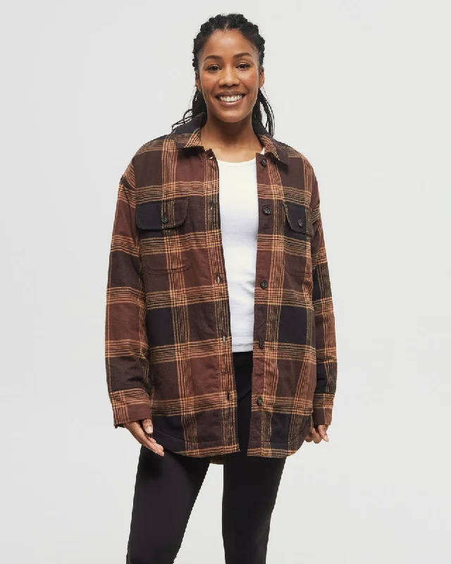 Kapok Flannel Insulated Jacket Edgy Women's Punk